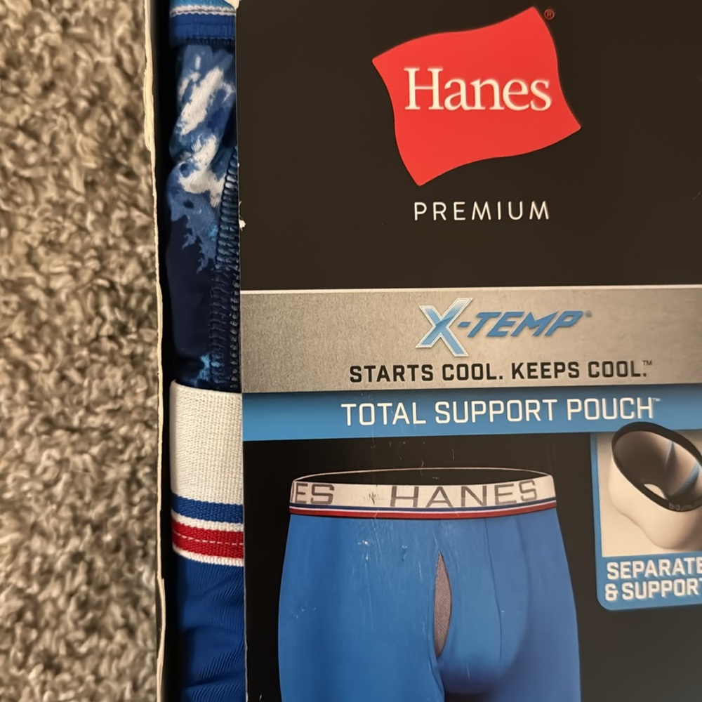 Hanes Premium X-Temp Trunks (Boxer Briefs) Sizes Small & X-Large - Picture 3 of 5
